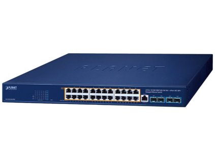 Planet GS-4210-24UP4X L2/L4 switch, 24x1Gb, 4x10Gb SFP+, 24x PoE++ 802.3bt 720W, NMS, QoS