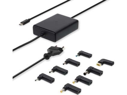 Adaptér k notebooku | GaN | 100 W | 5 / 9 / 12 / 15 / 20 V DC | 3.0 / 5.0 A | Pro použití: Notebook / Smartphone / Tablet | Euro / Typ-C (CEE 7/16)