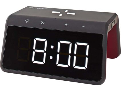 Budík s Bezdrátovou Nabíječkou | Qi certifikováno | 5 / 7.5 / 10 / 15 W | USB-A Zástrčka | Noční Lampička | 2 časy Alarmu | Funkce odloženého buzení