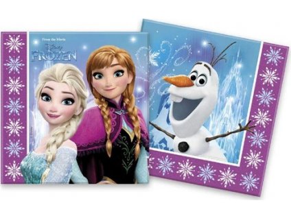 PROCOS Ubrousky papírové 2vrstvé FROZEN 33 x 33 cm, 20 ks, NL
