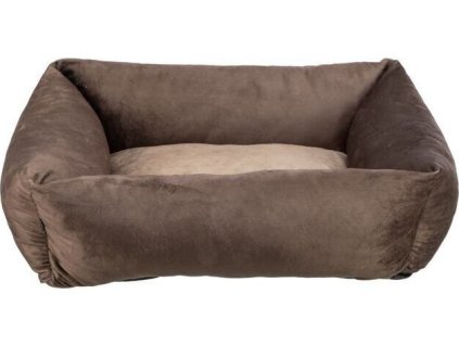 Obdélníkový recyklovaný pelech LIONEL, fleece, hnědá/béžová