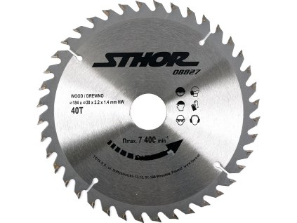 Kotouč na dřevo 184 x 30 mm 40z