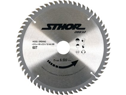 Kotouč na dřevo 210 x 30 mm 60z