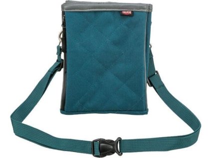 TWIN, taštička na pamlsky, 15 x 18 x 2,5 cm, bavlna/polyester, petrolejová