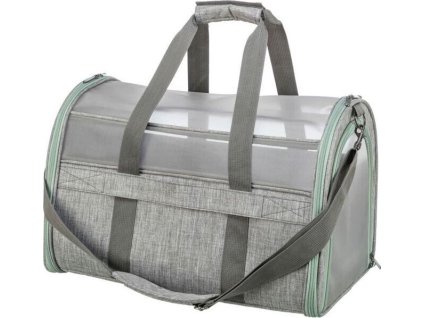 Transportní taška DILLON, 33 × 32 × 54 cm, do 10 kg, šedá/mátová