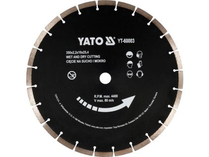 Kotouč řezný diamantový segmentovaný 350 x 25,4 x 3,4 mm