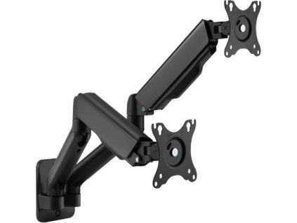 Držák monitoru Brateck LDA32-114E dvě ramena vedle sebe mechanická pružina nástěnný