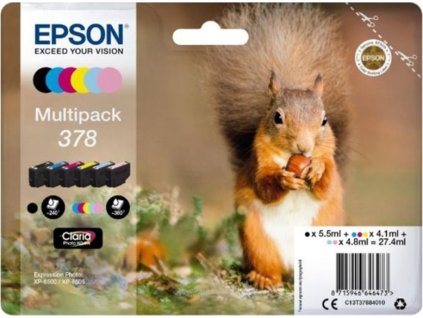 Epson inkoustová náplň/ C13T37884010/ multipack/ 378 Claria Photo HD/ Expression Photo XP-8500, XP-8505/ 6 barev