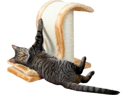 Škrábací vlna s podestou a válcem 25x39x44cm - hnědá