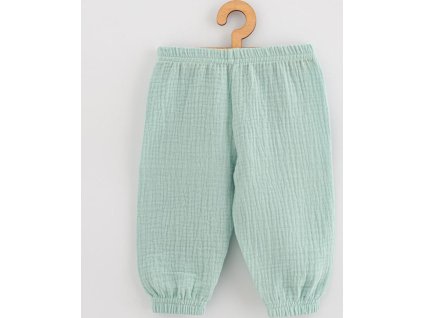 Kojenecké mušelínové kalhoty New Baby Feeling šalvějová 74 (6-9m)