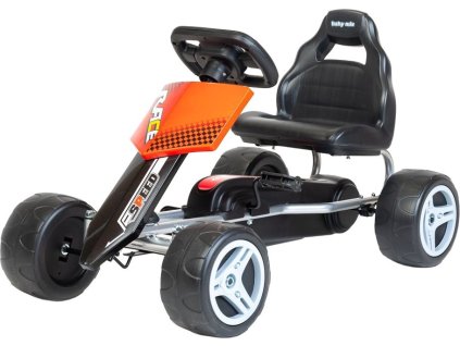 Dětská šlapací motokára Go-kart Baby Mix Speedy červená