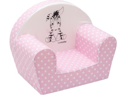 Dětské křeslo New Baby Zebra světle růžové