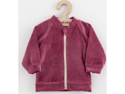 Kojenecká semišková mikina New Baby Suede clothes růžovo fialová 68 (4-6m)