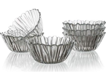 PASABAHCE Sada skleněných misek AURORA 14 cm 6 ks