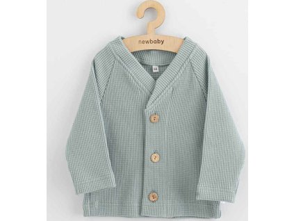 Kojenecký kabátek na knoflíky New Baby Luxury clothing Oliver šedý 74 (6-9m)