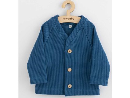 Kojenecký kabátek na knoflíky New Baby Luxury clothing Oliver modrý 80 (9-12m)