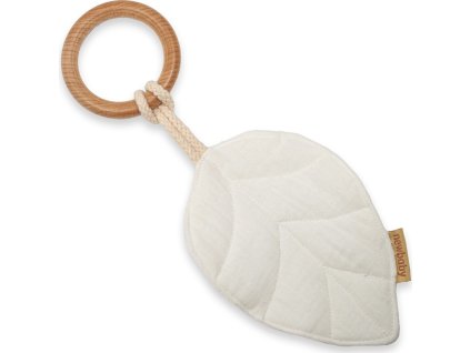 Kousátko s listy pro děti New Baby Leaf white
