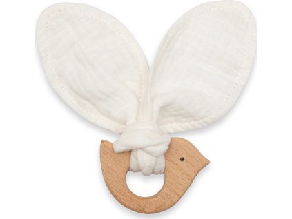 Dětské kousátko s ptáčkem New Baby Bird white