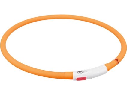 Flash USB svítící obojek XS-XL 70 cm / 10 mm,  - oranžová (RP 2,10 Kč)