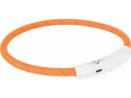 Svítící kroužek USB na krk, oranžový