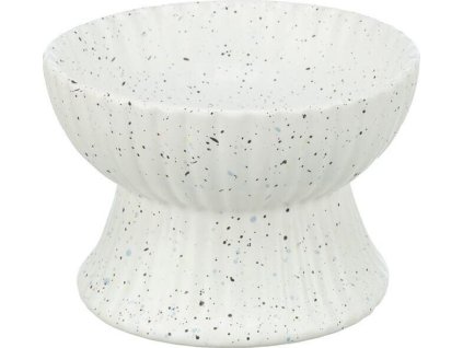 Keramická miska vyvýšená, 0,2 l / 13 cm, bílá žíhaná