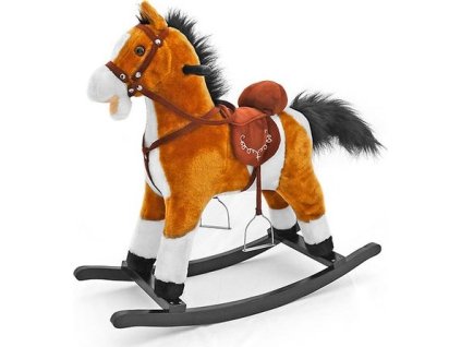 Houpací koník s melodií Milly Mally Mustang světle hnědý