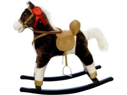 Houpací koník s melodií Milly Mally Mustang tmavě hnědý