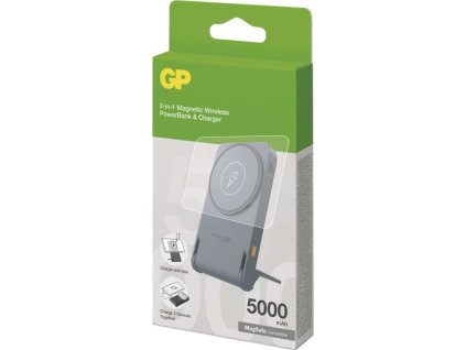 Powerbanka GP Q05B, 5 000 mAh, 20 W+Wireless, černá