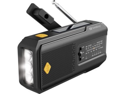 Sandberg Surviovor All-in-1 2000 mAh, FM/AM rádio s dalšími funkcemi, černá