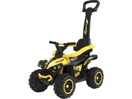 Dětské odrážedlo Baby Mix Mega s vodící tyčí žluté