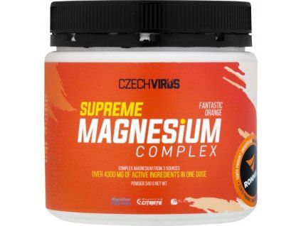 Czech Virus Supreme Magnesium Complex (Varianta pomeranč, 340 g)