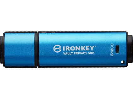 Kingston Ironkey Vault Privacy 50C/512GB/USB 3.2/USB-C/Modrá