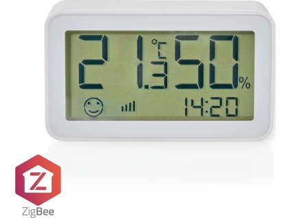 NEDIS chytrý snímač klimatických podmínek/ Zigbee 3.0/ napájení z baterie/ Android/ iOS/ bílý
