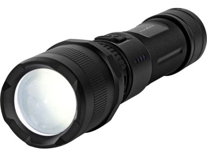 LED svítilna | Napájení z baterie | 3.7 V DC | 10 W | Vestavěný Lithium-Ion | Včetně baterií | Dobíjecí | Jmenovitý světelný tok: 1000 lm | Dosah svitu: 110 m | Úhel paprsku: 9.5 °