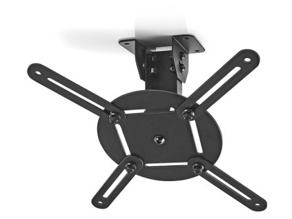 NEDIS stropní držák pro projektor/ Full motion/ nosnost 10 kg/ otáčení 360°/ 4 ramena/ ocel/ černý