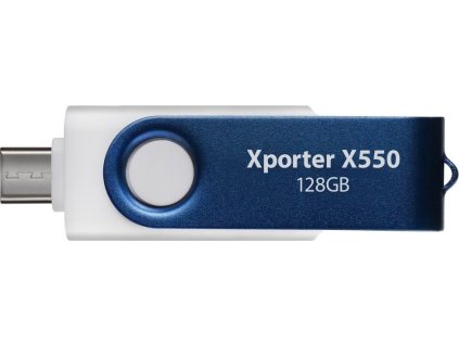 PATRIOT Xporter X550 128GB / USB Typ-A + USB Typ-C / USB 3.2 Gen 1 / bílo-modrá