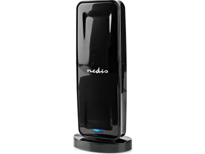 NEDIS aktivní pokojová DVB-T/T2 anténa/ FM / UHF / VHF/ rozsah příjmu 0-15 km/ LTE700/ zesílení 28 dB/ ABS/ černá