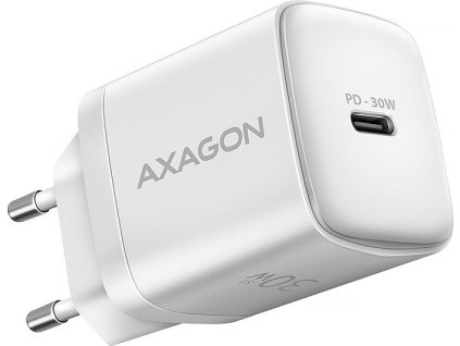 AXAGON nabíječka do sítě / ACU-PD30W / 1x USB-C / PD3.0 / PPS / QC4+ / SFC / AFC / Apple / 30W / bílá