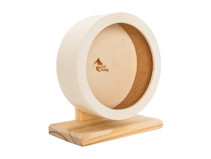 PetBuddy kolotoč, běhací kolo pro křečky, 15 cm, borové dřevo/korek