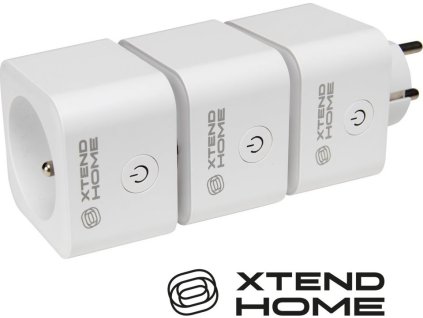 Xtend Home set 3x chytrá interní zásuvka, měření příkonu, správné spínání fáze, Tuya