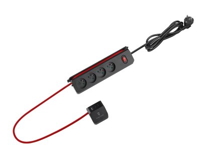 Prodlužovací zásuvka s USB Viking R43S/Output:4xAC,1xUSB-A,2x-USB-C/1,4m kabel a 1,28m kabel