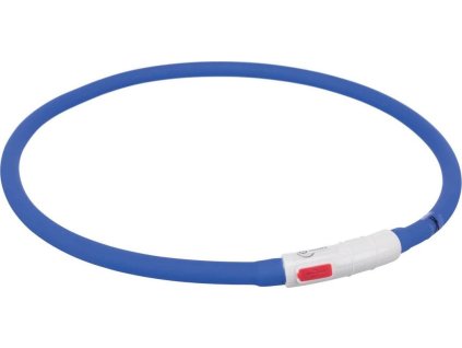 Flash USB svítící obojek XS-XL 70 cm / 10 mm,  - královská  modrá (RP 2,10 Kč)