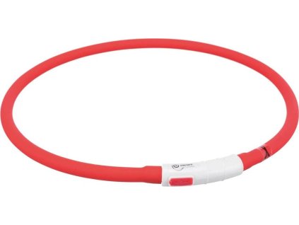 Flash USB svítící obojek XS-XL 70 cm / 10 mm,  - červená (RP 2,10 Kč)
