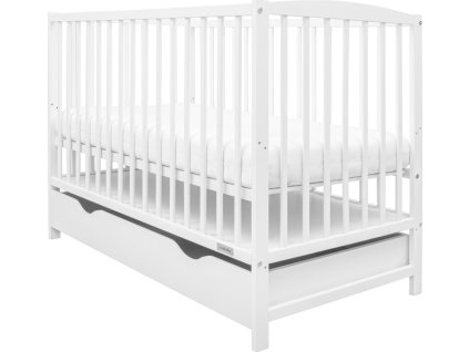 Dětská postýlka se šuplíkem New Baby LILLY bílá