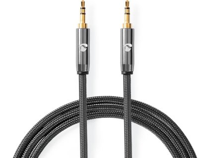 Stereo Audio Kabel | 3,5 mm Zástrčka | 3,5 mm Zástrčka | Pozlacené | 2.00 m | Kulatý | Šedá / Šedá Gun Metal | Box s Okénkem