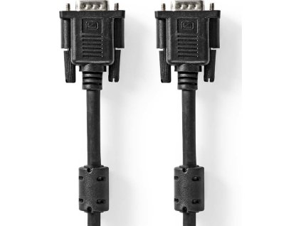 VGA kabel | VGA Zástrčka | VGA Zástrčka | Poniklované | Maximální rozlišení: 1280x768 | 10.0 m | Kulatý | ABS | Černá | Label