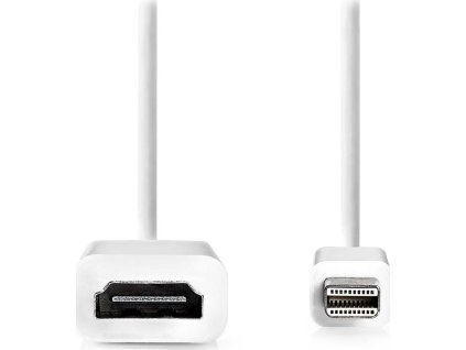 Mini DisplayPort kabel | DisplayPort 1.2 | Mini DisplayPort Zástrčka | Výstup HDMI™ | 21.6 Gbps | Poniklované | 0.20 m | Kulatý | PVC | Bílá | Box