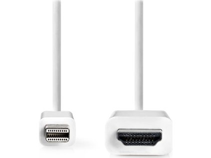 Mini DisplayPort kabel | DisplayPort 1.2 | Mini DisplayPort Zástrčka | Konektor HDMI ™ | 21.6 Gbps | Poniklované | 2.00 m | Kulatý | PVC | Bílá | Label