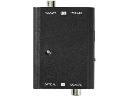 Digitální Audio Převodník | 2cestný | Vstupní konektor: 1x S / PDIF (RCA) Zásuvka / 1x TosLink Zásuvka | Výstupní konektor: 1x S / PDIF (RCA) Zásuvka / 1x TosLink Zásuvka | ARC | Manuální | Černá