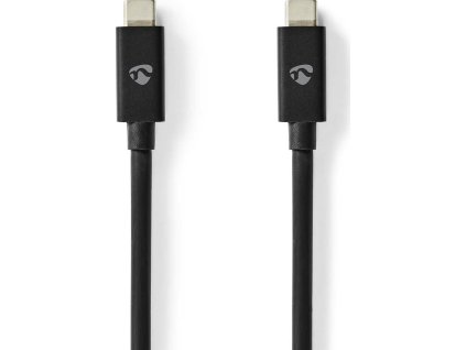 USB kabel | USB 4.0 Gen 2x2 | USB-C™ Zástrčka | USB-C™ Zástrčka | 240 W | 8K@60Hz | 20 Gbps | Poniklované | 2.00 m | Kulatý | PVC | Černá | Obálka